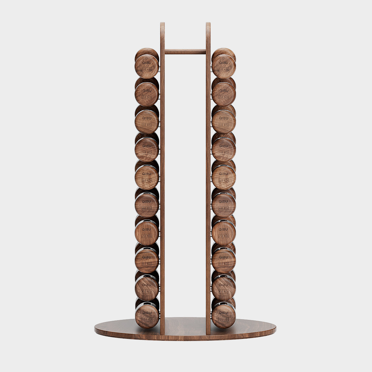 QIBU DUMBBELLS SET WITH VERTICAL RACK